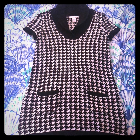 Houndstooth sweater dress / tunic - Picture 1 of 3